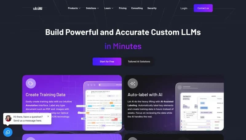 UBIAI screenshot