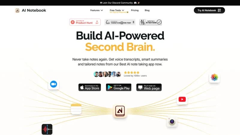 AI Notebook screenshot