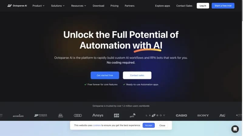 Octoparse AI screenshot