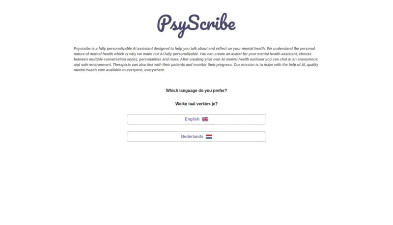 Psyscribe screenshot