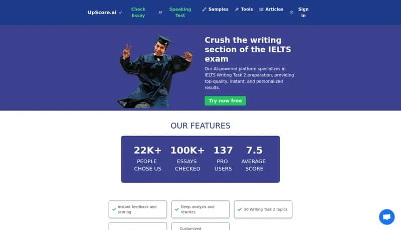 UPSCORE.AI screenshot