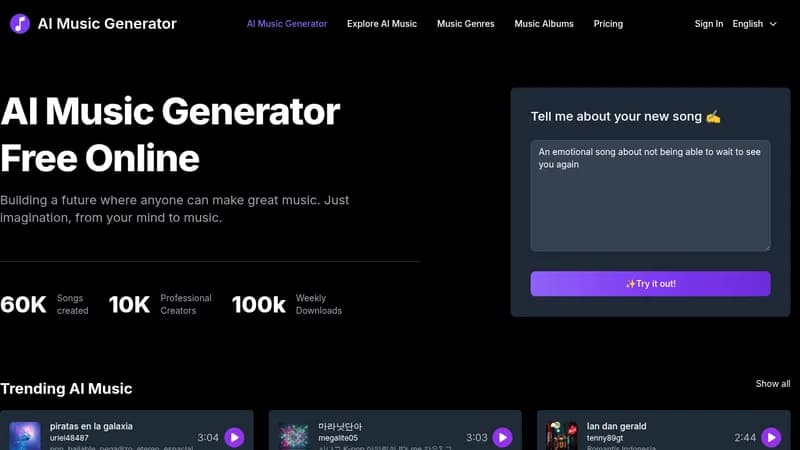 ai music generator website