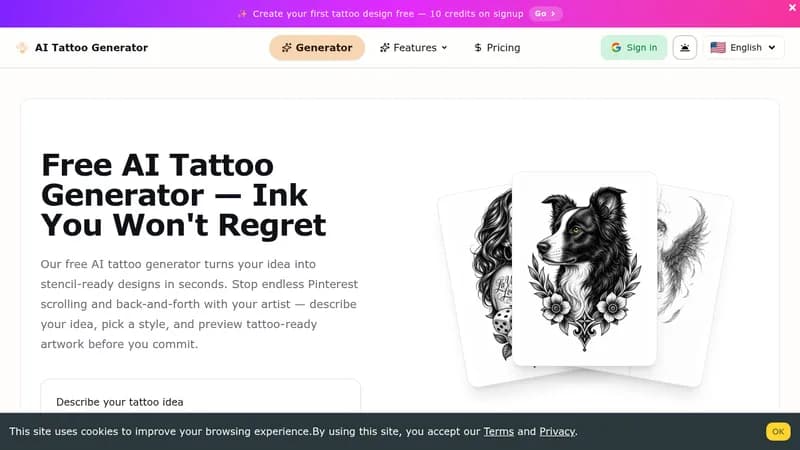 ai tattoo generator website