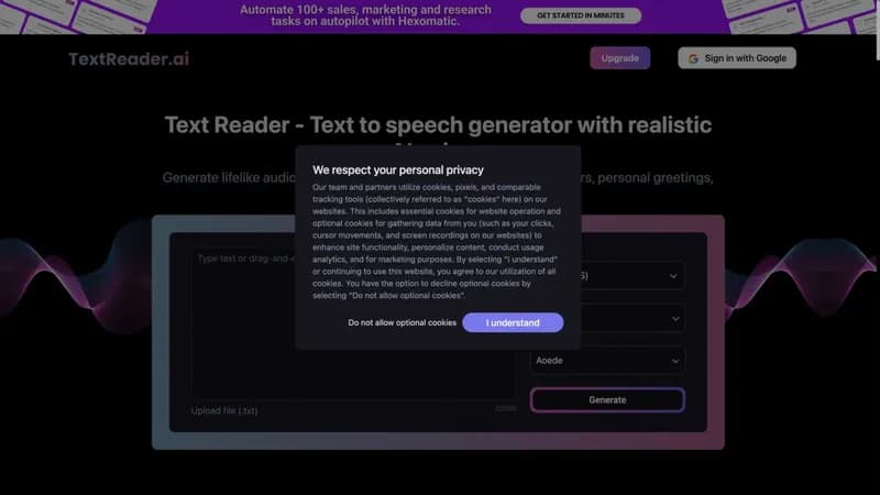 Text Reader screenshot