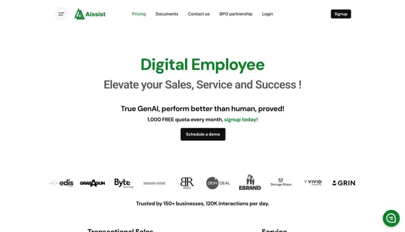Aissist.io screenshot