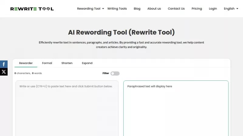 RewriteTool screenshot