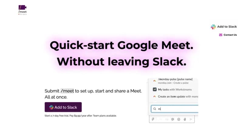 Meet For Slack screenshot