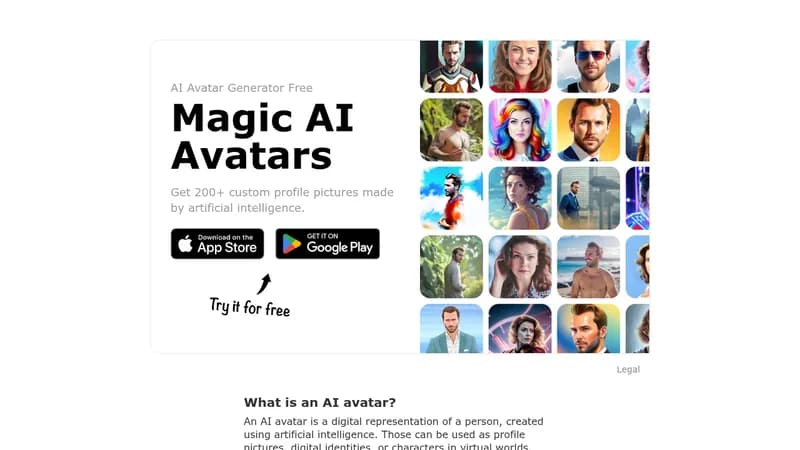 magic ai avatars website