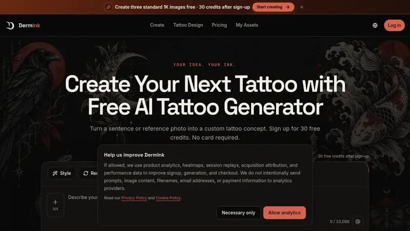 dermink website