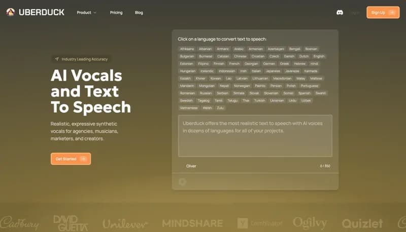 Uberduck screenshot