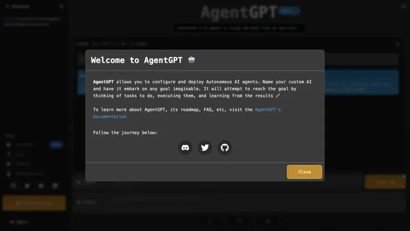 AgentGPT screenshot