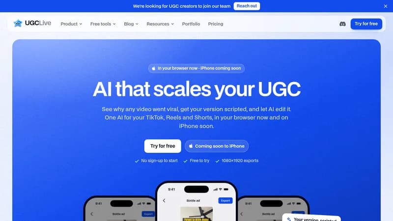 ugclive website