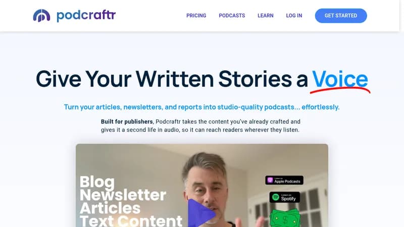 podcraftr website
