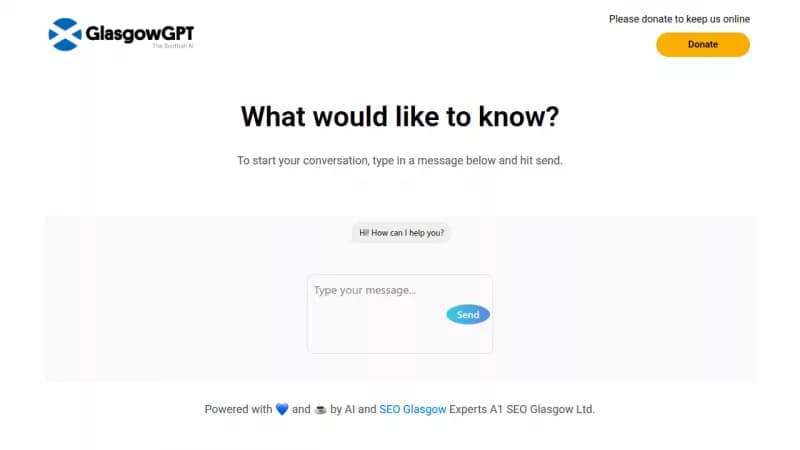 GlasgowGPT screenshot