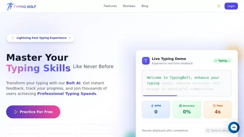 Typing Bolt screenshot
