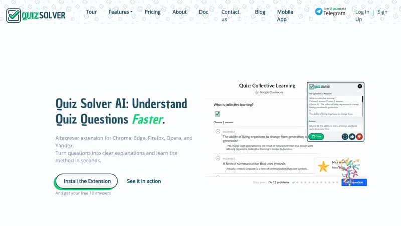 quiz solver ai website