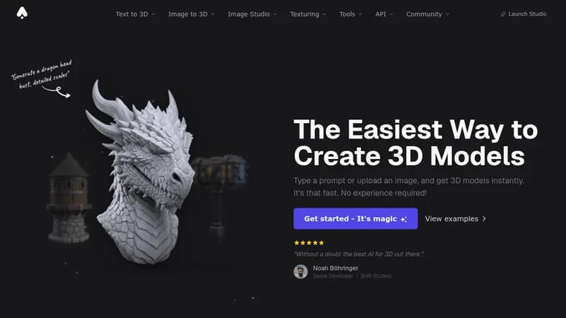 3d ai studio website