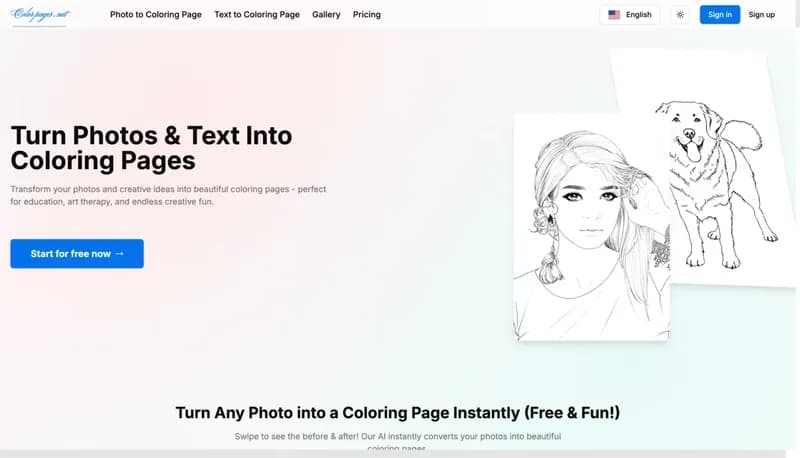 AI Coloring Pages screenshot