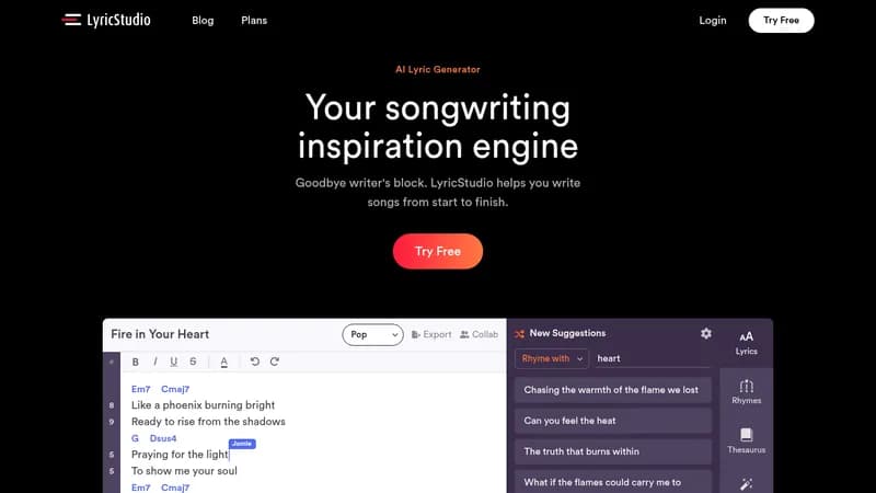 lyricstudio website