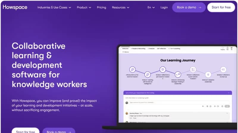 Howspace screenshot