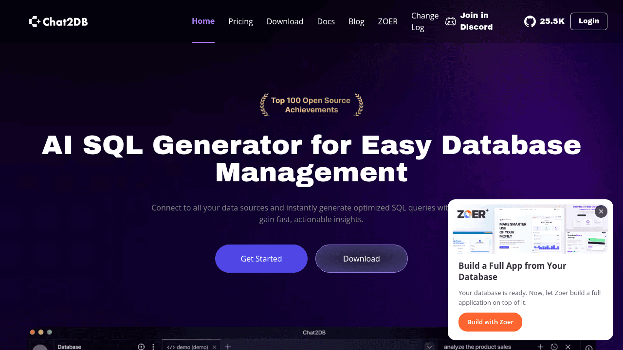 chat2db website