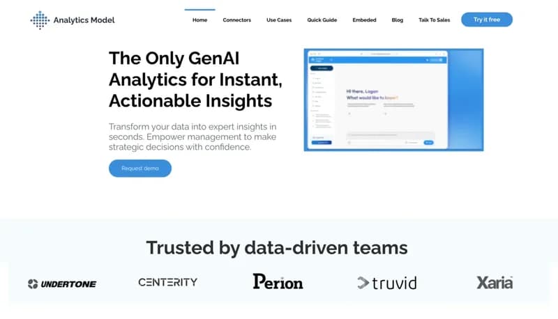 Analytics Model screenshot