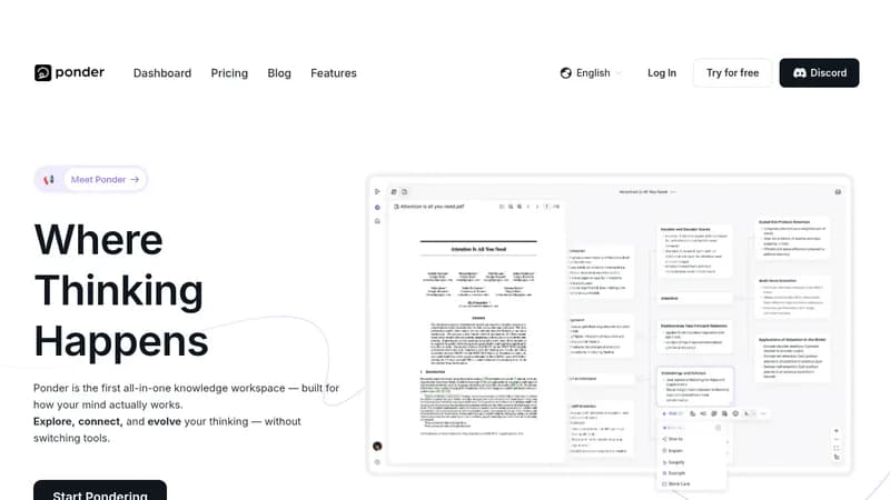 ponder website