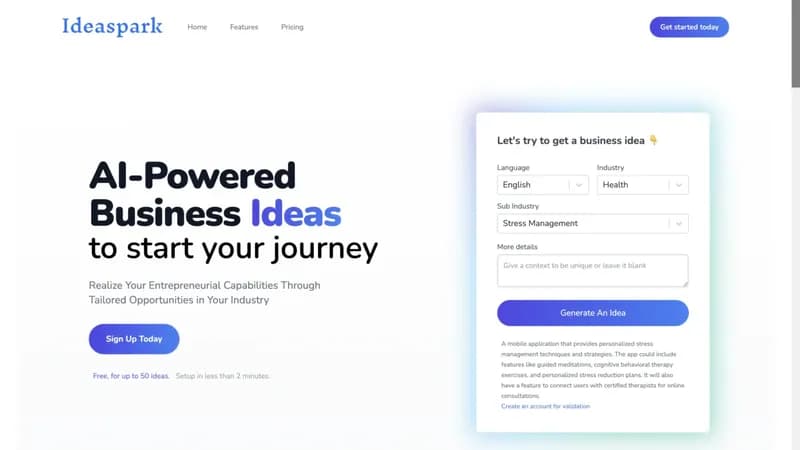 IdeaSpark screenshot