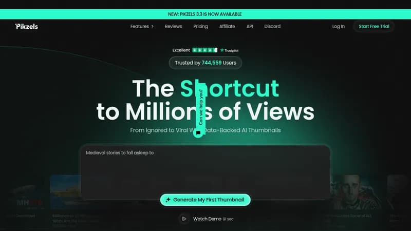 pikzels website
