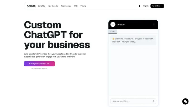 Arsturn screenshot