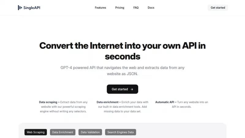 SingleAPI screenshot