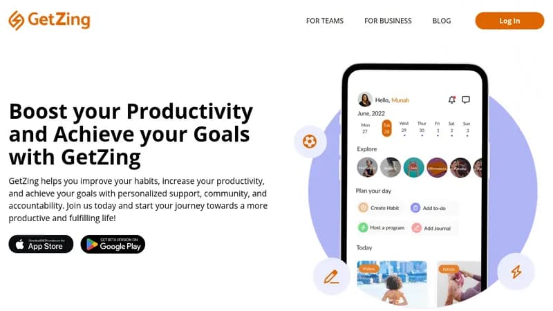 getzing website