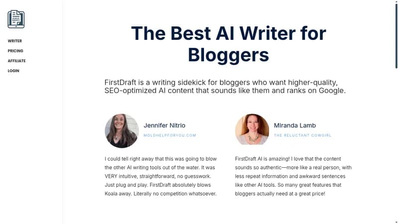 firstdraft ai website