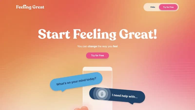 Feeling Great App screenshot