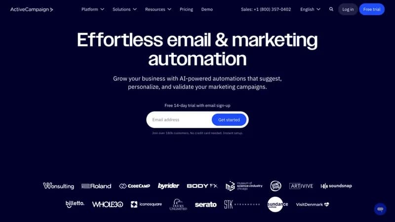 ActiveCampaign screenshot
