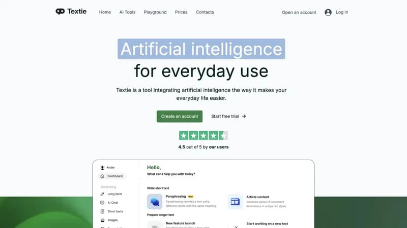 Textie.ai screenshot