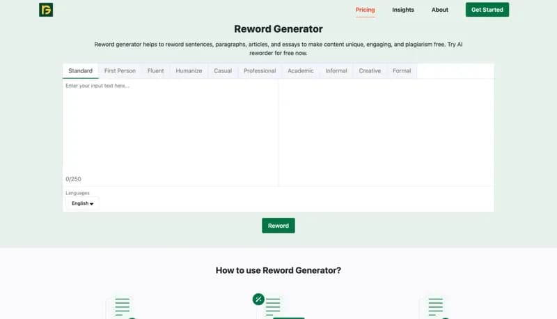 Reword Generator screenshot