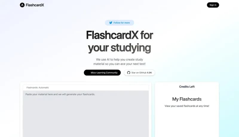 FlashcardX screenshot