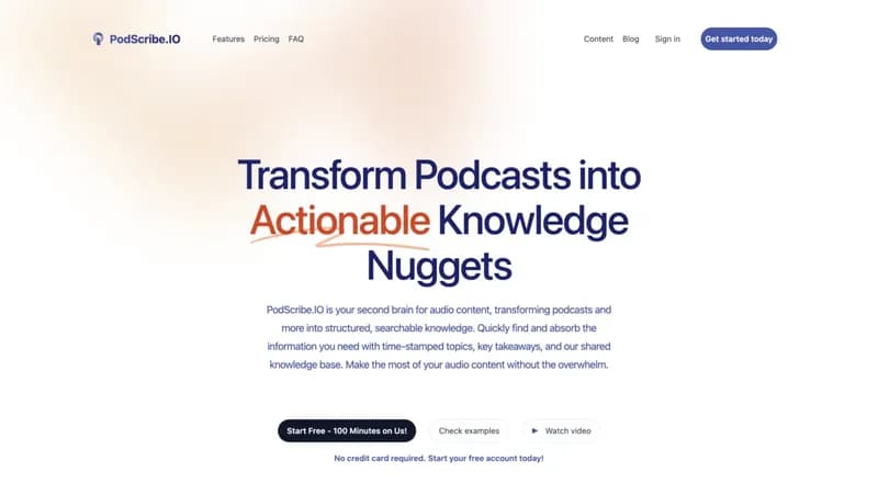 PodScribe.IO screenshot