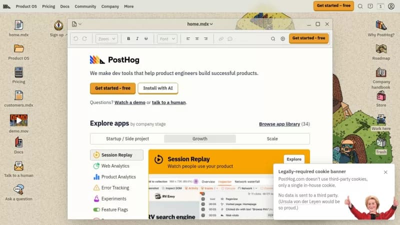 PostHog screenshot
