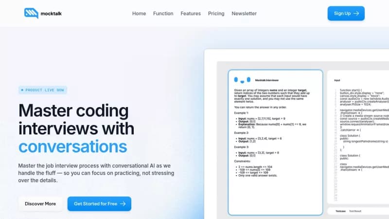 Mocktalk screenshot