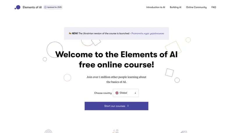 Elements of AI screenshot