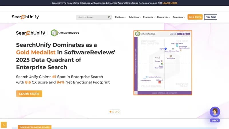 SearchUnify screenshot