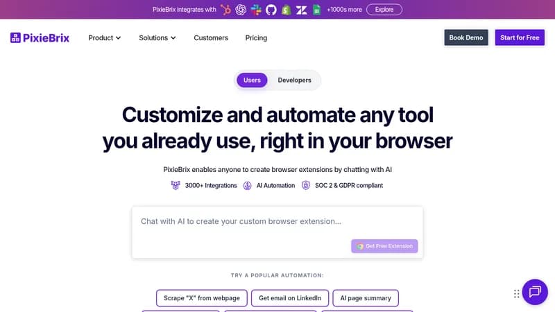 pixiebrix website