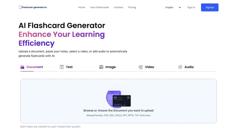 AI Flashcard Generator screenshot