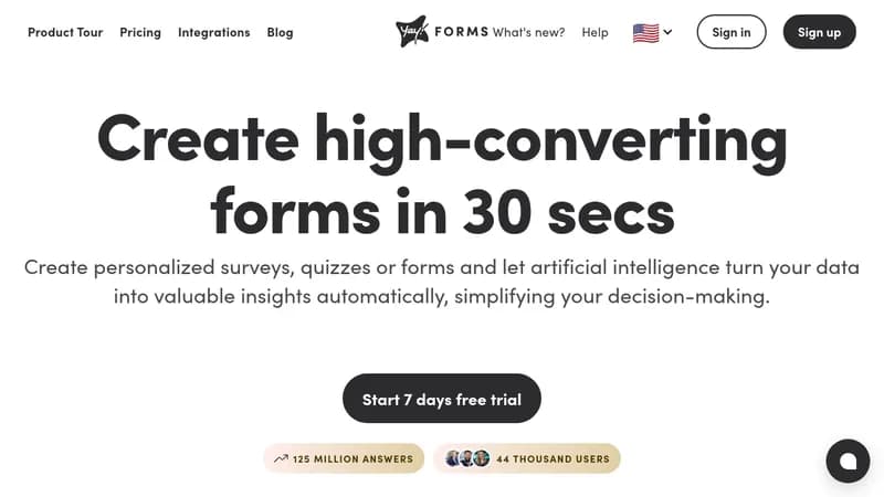 yay! forms website