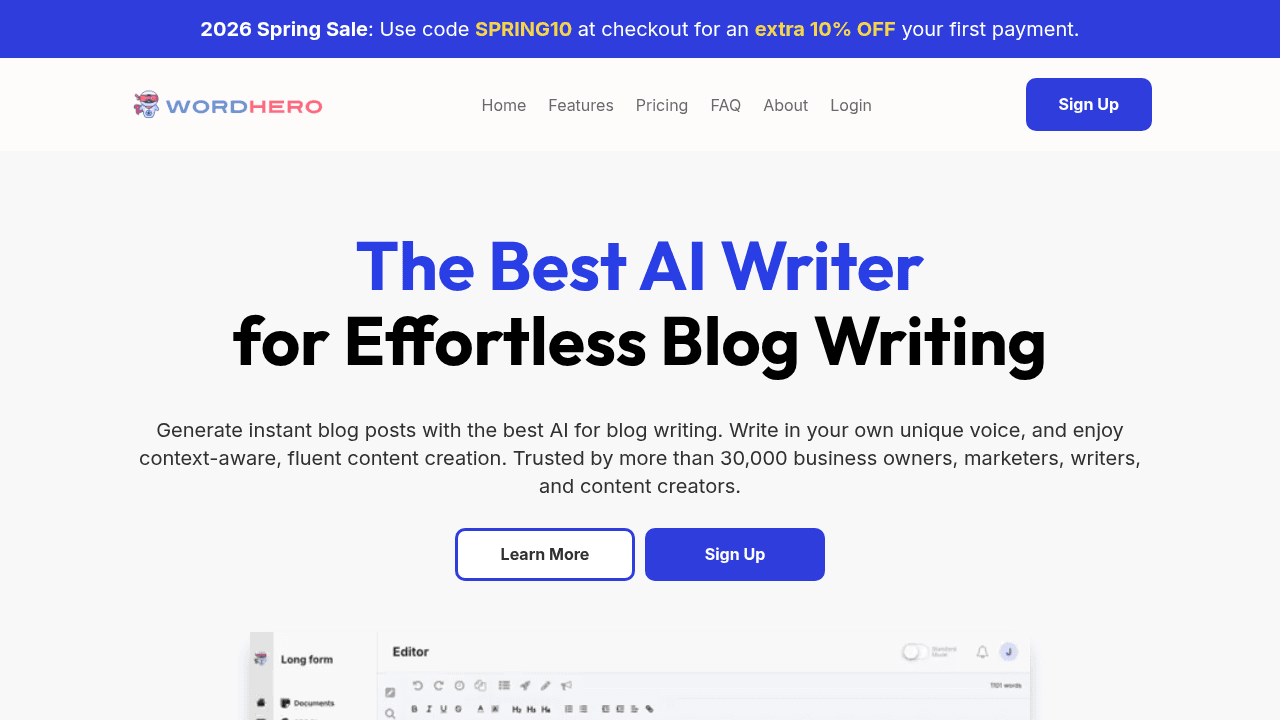 wordhero website