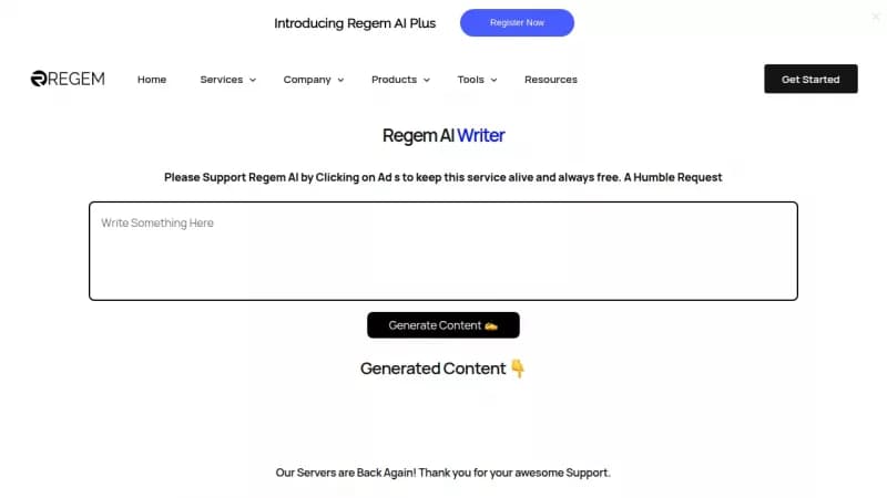 Regem AI Writer screenshot