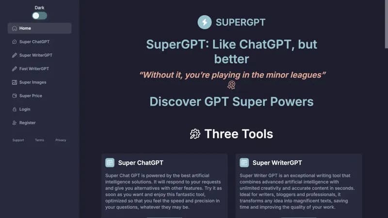 SuperGPT screenshot