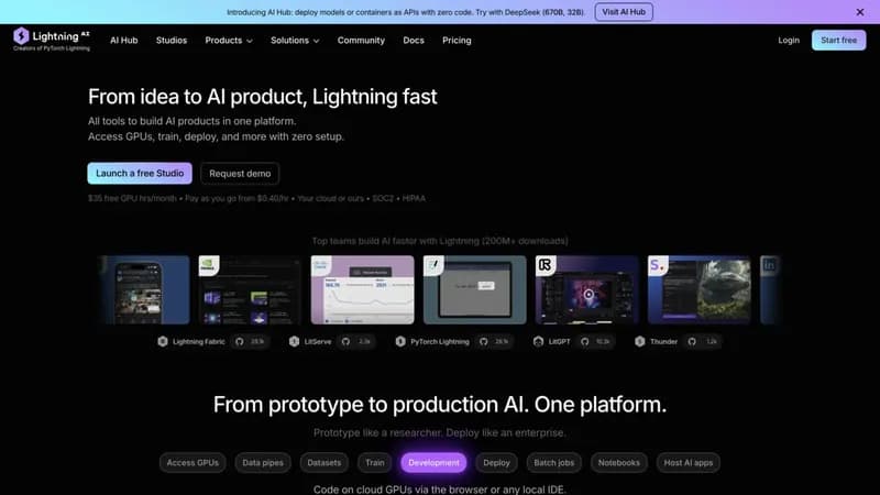 Lightning AI screenshot